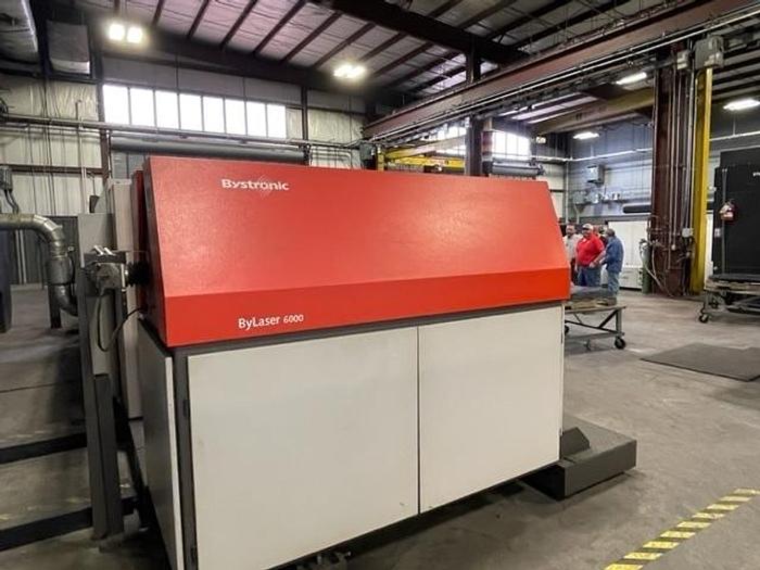 Used 2010 Bystronic BYSPEED 3015 6KW CO2 LASER WITH 2011 BYTRANS 3015 EXTENDED LOAD