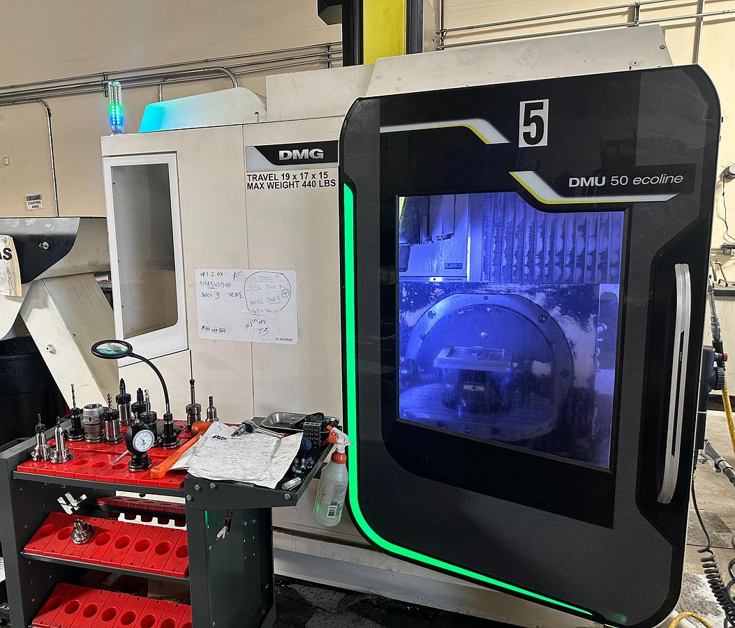 Used 2013 DMG MORI DMU 50 ECO Line Cat-40 5-Axis CNC Vertical Machining Center