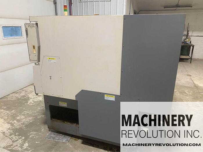 Used 2012 OKUMA Genos L 400 CNC Lathe with TailStock / Automatic Tool Presetter