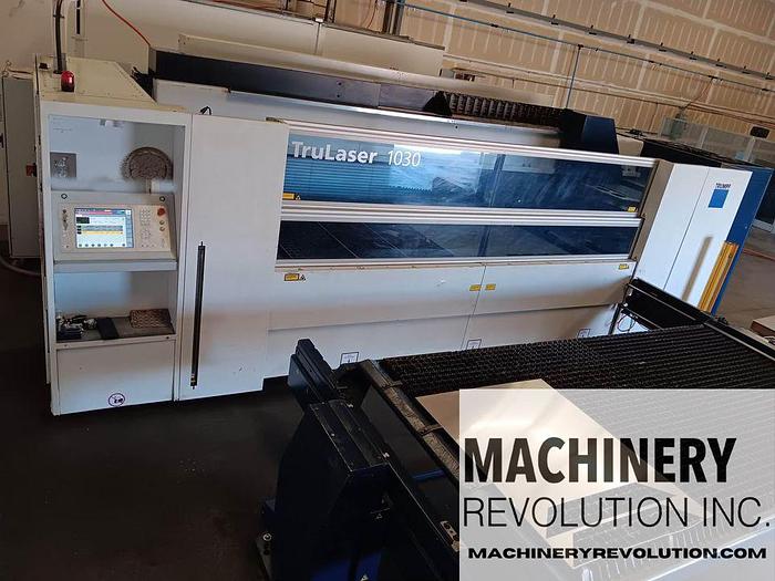 Used 2012 TRUMPF TruLaser 1030 CO2 Laser 2,500watt 5' x 10' Dual Pallet / Resonator / Chiller