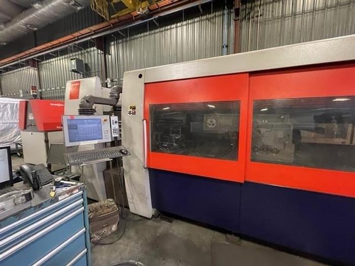 Used 2010 Bystronic BYSPEED 3015 6KW CO2 LASER WITH 2011 BYTRANS 3015 EXTENDED LOAD