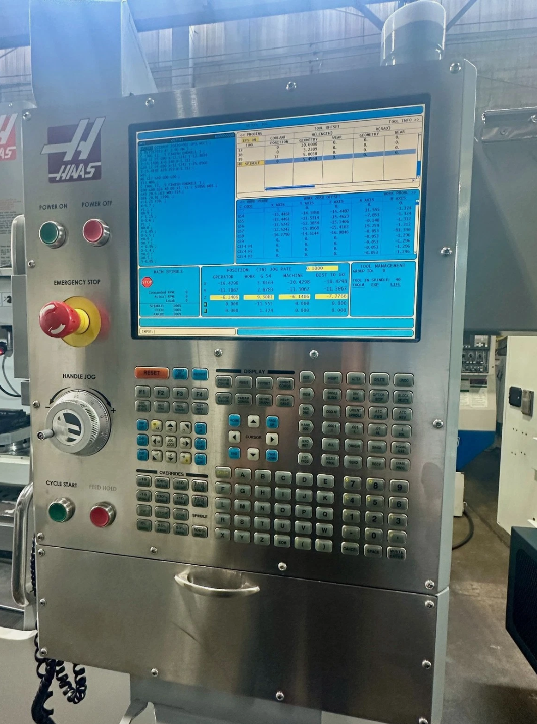 Used 2008 HAAS VF-5 5-Axis Trunnion Table 10,000 rpm CNC Vertical Machining Center