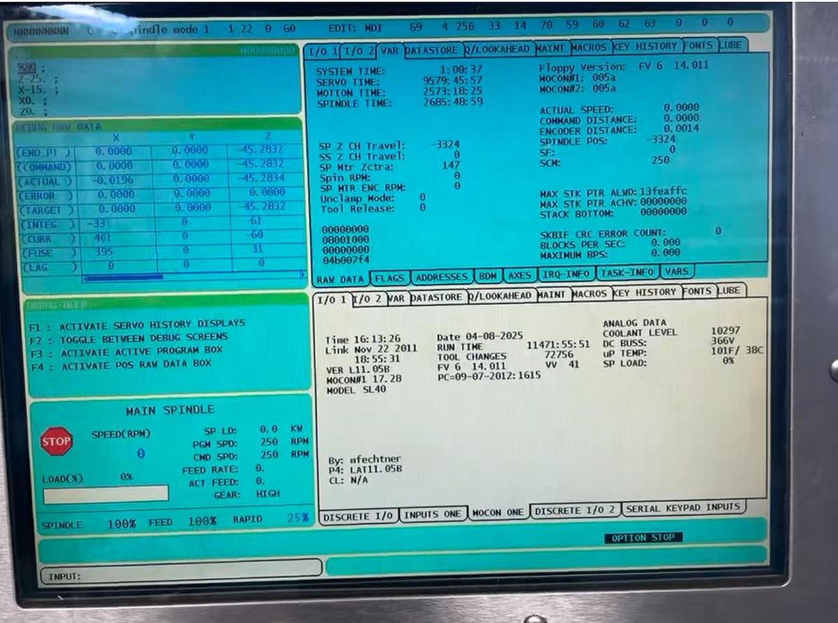 Used 2011 HAAS SL-40 CNC Lathe Turning Center with Live Tooling / C-Axis / Programmable Tailstock