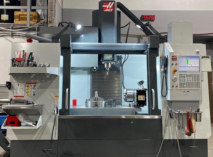 Used 2022 HAAS VF-4 4-Axis CNC Vertical Machining Center ***Low Hours***
