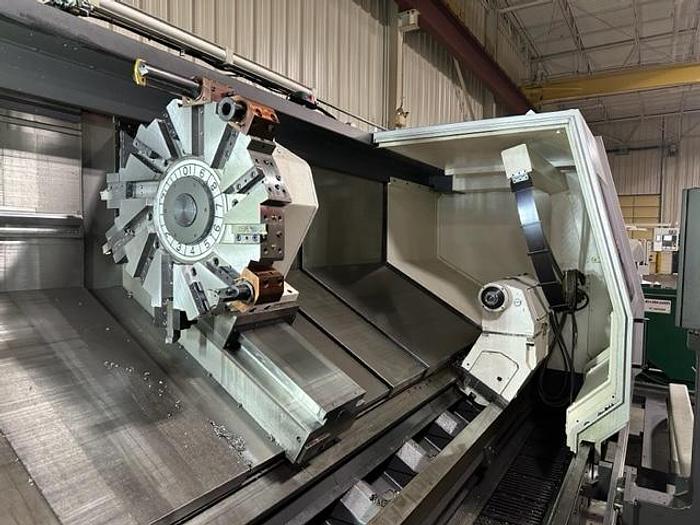 Used 2015 OKUMA LB 45III C 3000 10.2" BIG BORE CNC Lathe with Hydraulic Steady Rest