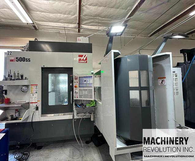 Used 2022 HAAS UMC-500SS Pallet Pool 5-Axis 12,000 RPM Spindle CNC Vertical Machining Center ***Like New 80 Cutting Hours***