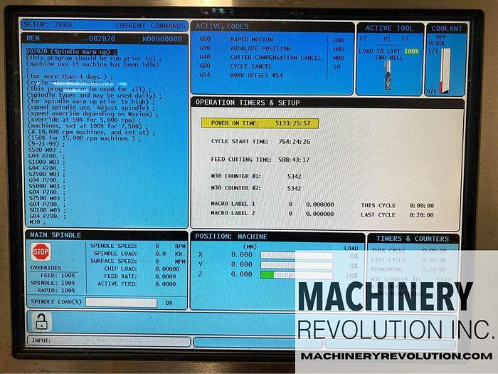 Used 2012 HAAS VF-2 YT 4-Axis CNC Vertical Machining Center with WIPS ***Low Hours***