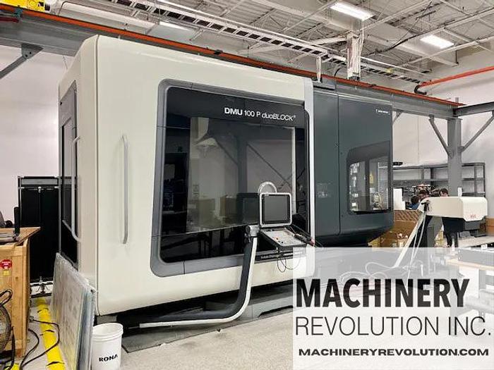 Used 2018 DMG MORI DMU 100P DUO Block 5-Axis 12,000RPM HSK Spindle CNC Vertical Machining Certer ***Like New***