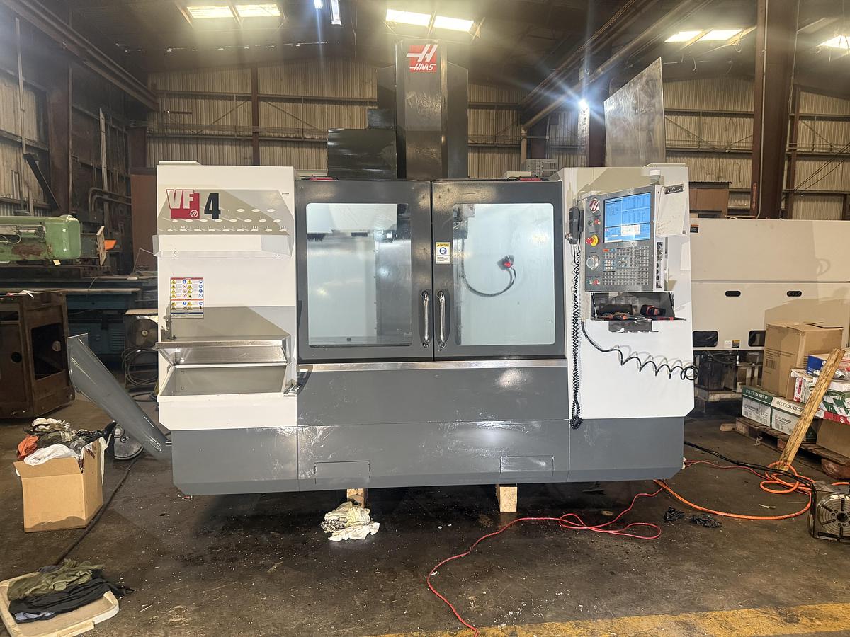 Used 2013 HAAS VF-4 4-Axis 10,000 RPM with CNC Vertical Machining Center ***Low Hours***