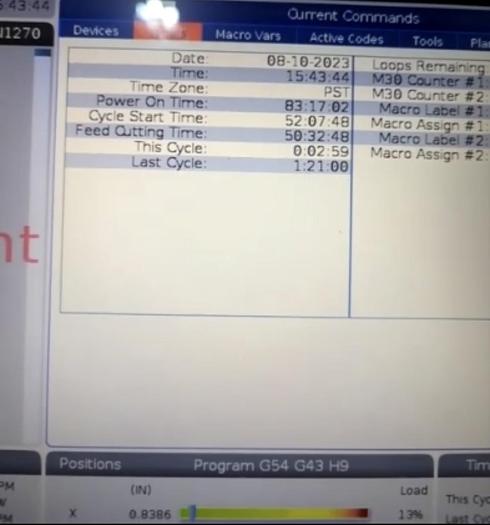 Used 2023 HAAS VF-3SS 4-Axis 12,000 RPM CNC Vertical Machining Center ***Like New***