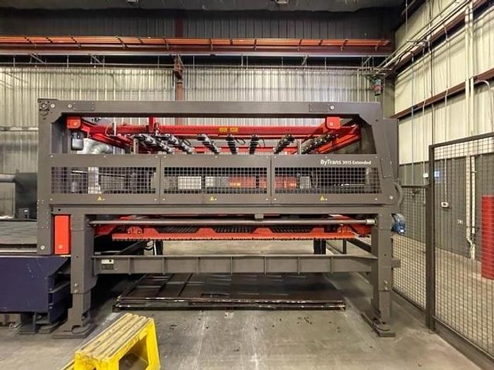 Used 2010 Bystronic BYSPEED 3015 6KW CO2 LASER WITH 2011 BYTRANS 3015 EXTENDED LOAD