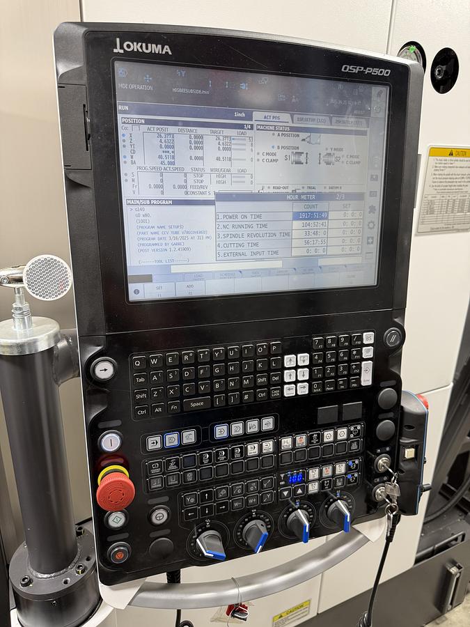 Used OKUMA MULTUS B250II Like Brand New Only 104 Hours Total Running Time