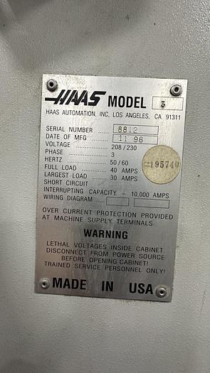 Used 1996 HAAS VF-3 4-Axis CNC Vertical Machining Center
