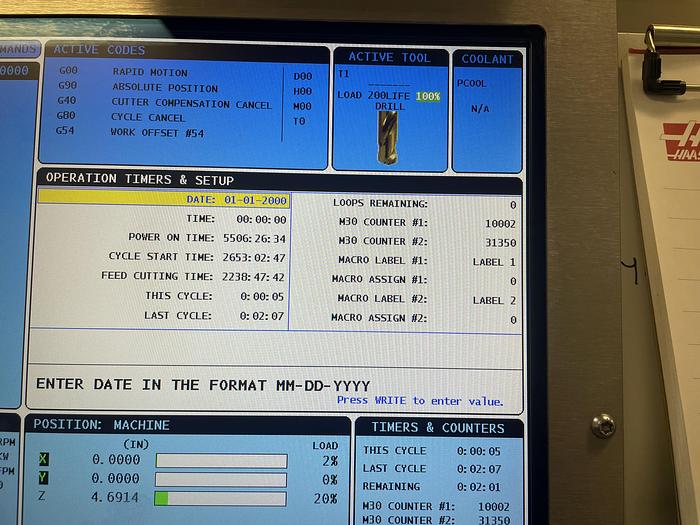 Used 2014 HAAS TM-1P CNC Vertical Machining Center ***Low Hours***