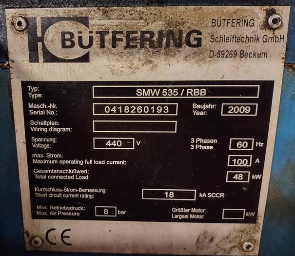 Used 2009 Butfering Steel Master SMW 535 Profiline