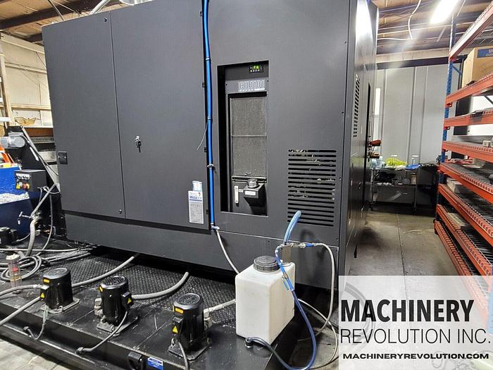 Used 2020 HYUNDAI WIA HS5000i 500mm 4-Axis Horizontal Machining Center 12 Station Pallet Pool