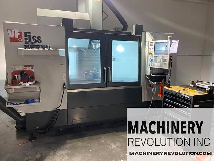 Used 2021 HAAS VF-5SS CNC Vertical Machining Center with 12,000 RPM / WIPS / High Pressure Coolant