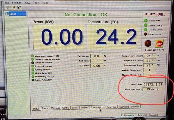 Used 2017 FARLEY HG TECH 2kW LT6515 FIBER TUBE LASER