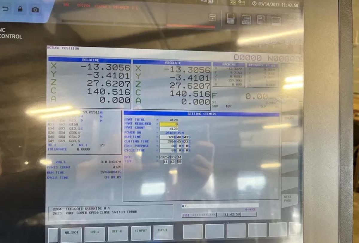 Used 2020 DOOSAN DVF 8000T Vertical Machining Center ***LIKE NEW LOW HOURS***