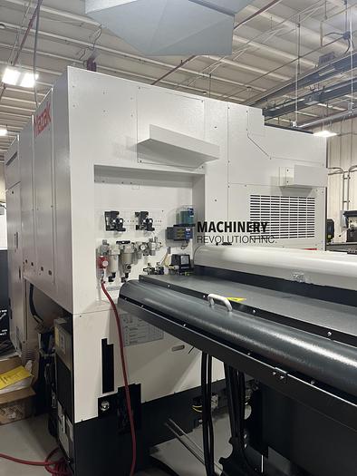Used 2022 Mazak HQR-100MSY Twin Turret / Twin Spindle / Live Tooling / Bar Feeder CNC Lathe ***156 Hours***