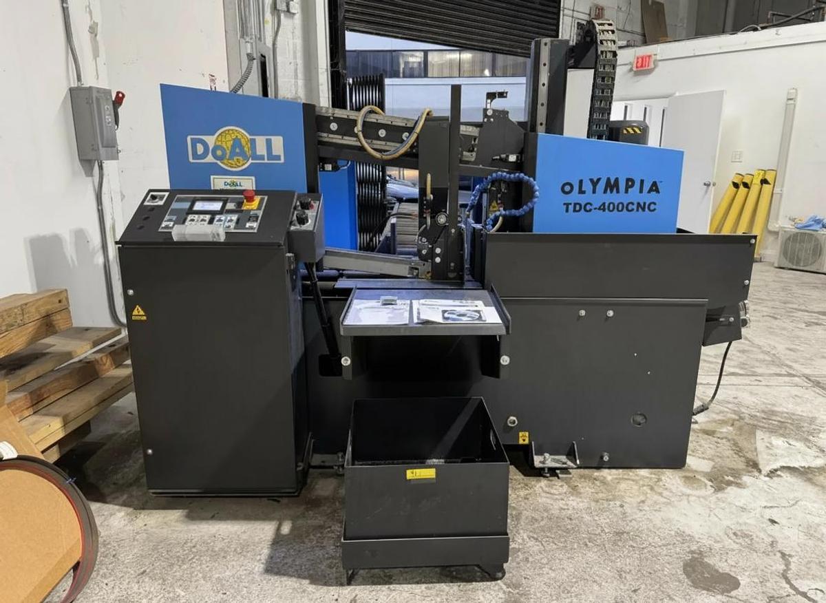Used 2023 DoALL Olympia TDC-400CNC Automatic Dual Column CNC Horizontal Tube Cut-Off Saw ***Like Brand New***