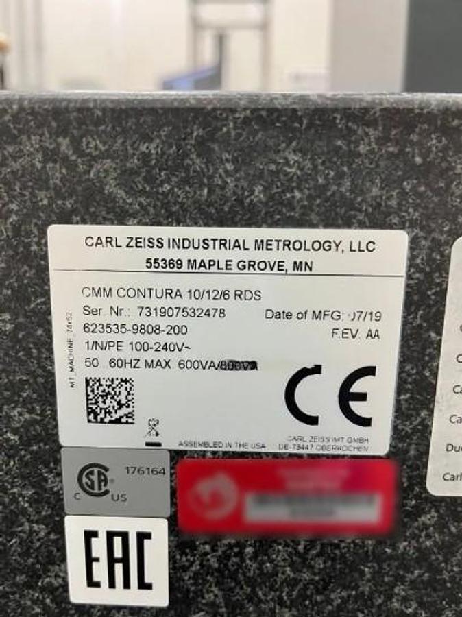 Used 2019 ZEISS Contura G3 10.12.6 RDS