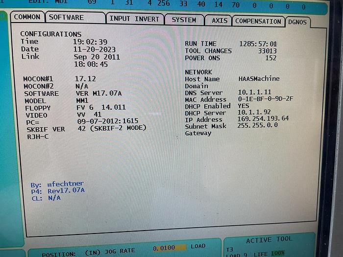 Used 2010 HAAS Mini Mill CNC Vertical Machining Center