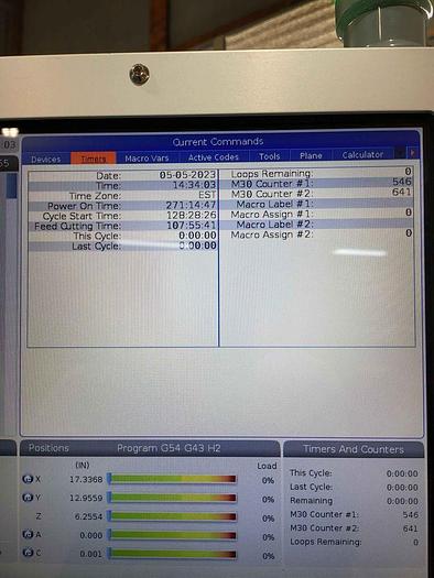 Used 2022 HAAS VF-5 5-Axis CNC Vertical Machining Center ***108 Hours***