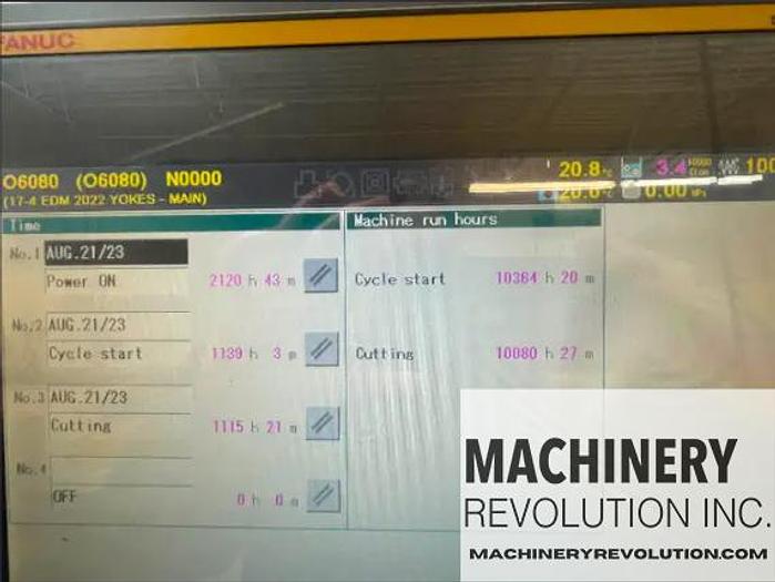 Used 2018 FANUC Robocut Alpha C 400 IB CNC Wire EDM 5-Axis