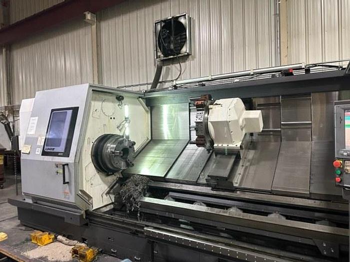 Used 2015 OKUMA LB 45III C 3000 10.2" BIG BORE CNC Lathe with Hydraulic Steady Rest