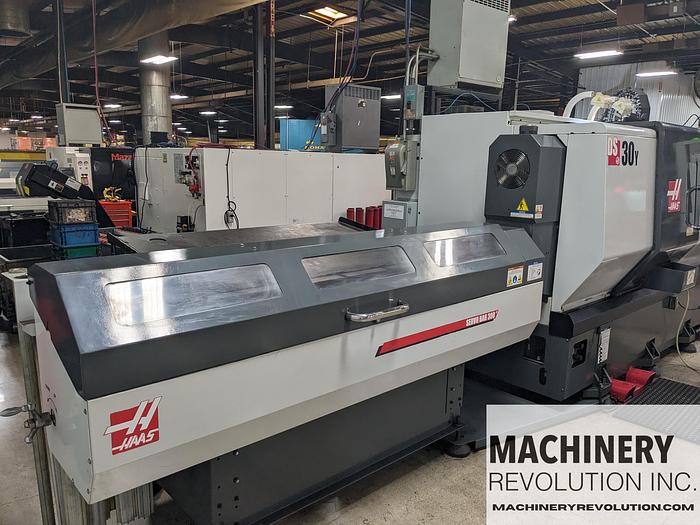 Used 2011 HAAS DS-30Y CNC Turning Center With Live Tooling Dual Spindle Bar Feeder