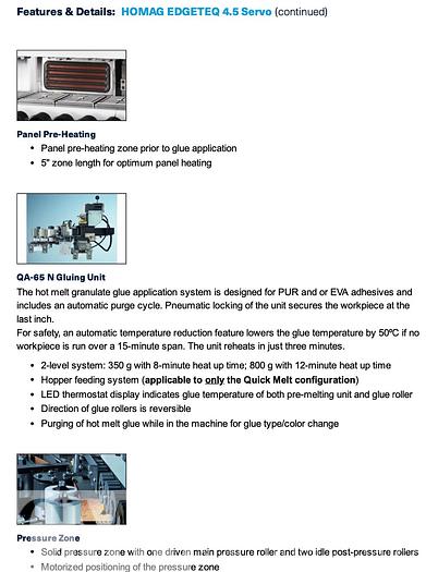 Used 2019 Homag Edgeteq 4.5 Edgebander