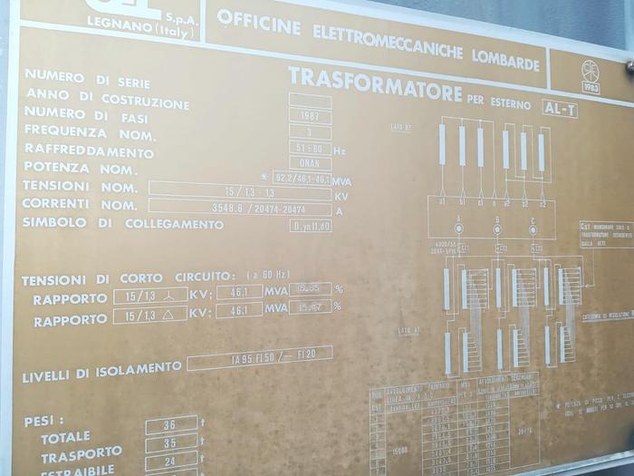 Usato TRASFORMATORI PER ESTERNO 3 FASE