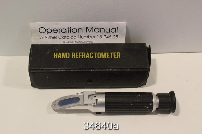 Used Fisher Scientific Hand Held Brix Refractometer,13-946-25 #34640