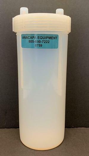 Used Savillex 100-2000-01 Standard Jar 10" 2000 mL & Closure 2 Port 1/8" (8759)W