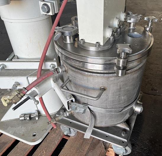 Used 5 GALLON MOREHOUSE COWLES TRIPLE SHAFT VACUUM MIXER - VISCOMAX 3V-5-5-3X - S/S - VACUUM - JACKETED