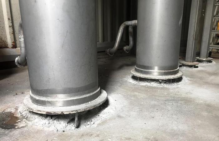 Used 2-step falling-film vacuum evaporator