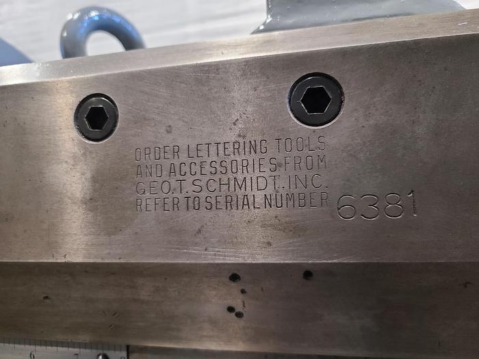 Used Geo T. Schmidt Roll Marking Stamping Machine
