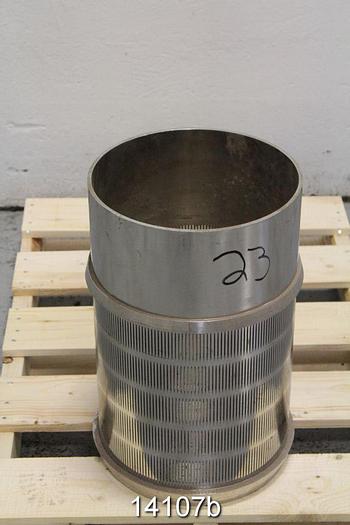 Used Bird 100 Pressure Screen Basket, .018" Slot, Standard #14107