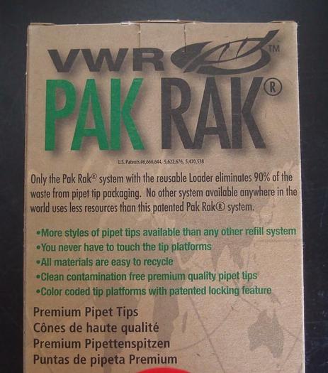 VWR Pipet Tips PAK RAK Refill 200ul Bevel Point - 960 Tips NEW (3145)(3205)