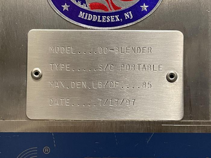 Used 3 CU. FT. GEMCO SLANT CONE BLENDER WITH INTENSIFIER BAR - S/S - 85 LBS/CU. FT.