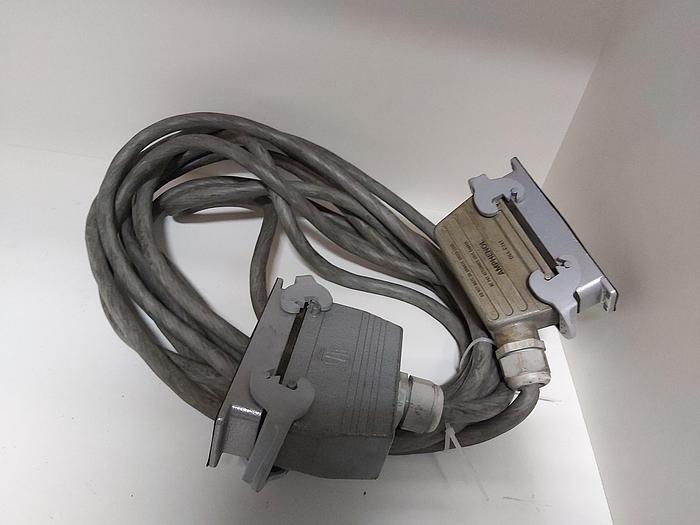 Gebraucht 8m Kabel mit 2 Industrie Steckverbinder, 24p, HTS gebraucht