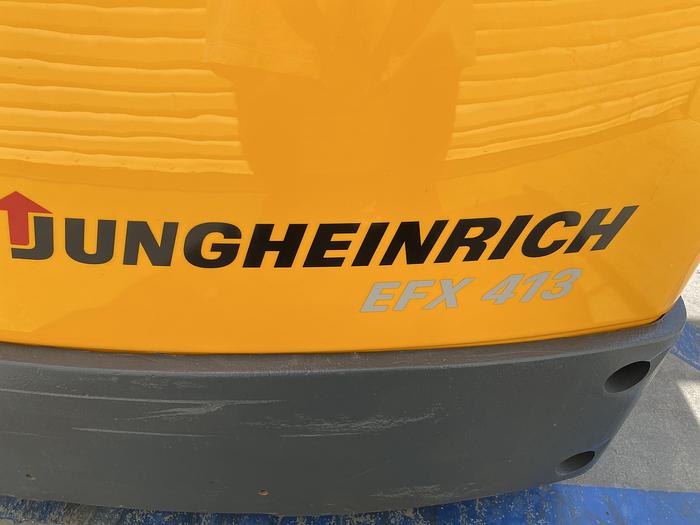 Used Jungheinrich  EFX 413 Electric Forklift Front Seat/tri-Lateral Stacker w/ Charger