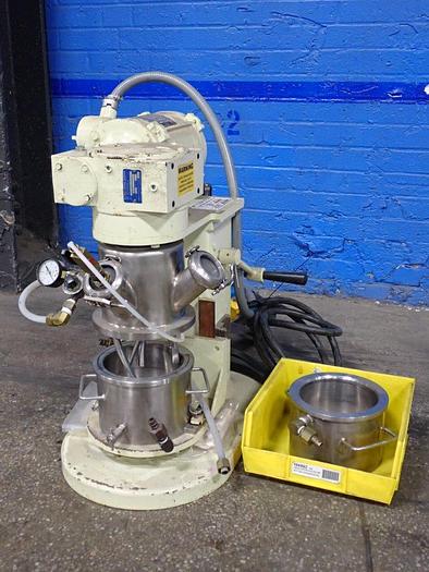 Used 1 QUART ROSS DOUBLE PLANETARY MIXER - S/S - VACUUM - JACKETED - HV BLADES - 2 MIX CANS