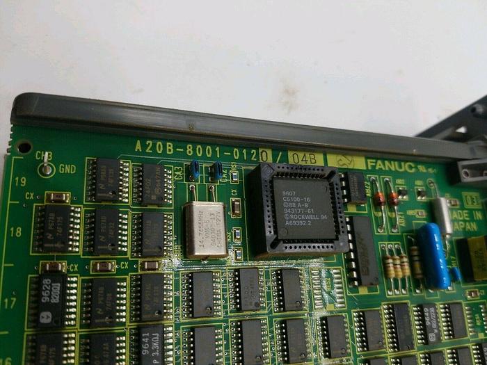 Used Fanuc A16B-1212-0871/07A Power Supply Module. A20B-8001-0120/04B UPS RED