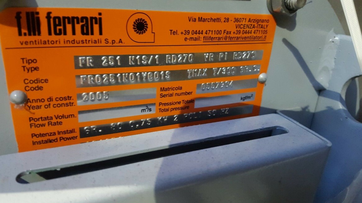 Used F.LLI FR 251 N1S/1RD270 VRPI RD270 FR0251N01YG01S (RBD8.2)