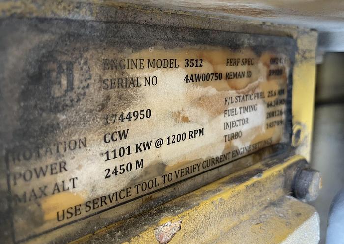 Used Caterpillar 3512B x 3 sets Low hours 