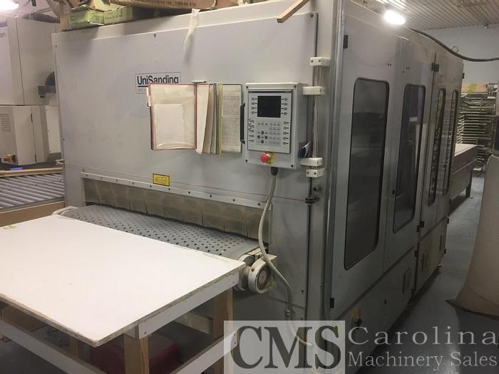 Used 2004 Unisanding Cross Sander with Doucet Return Conveyor