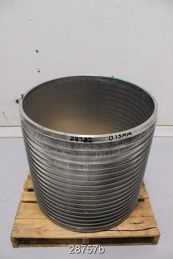 Used Voith VS 20 Slotted Pressure Screen Basket, 0.15mm Slot #28757