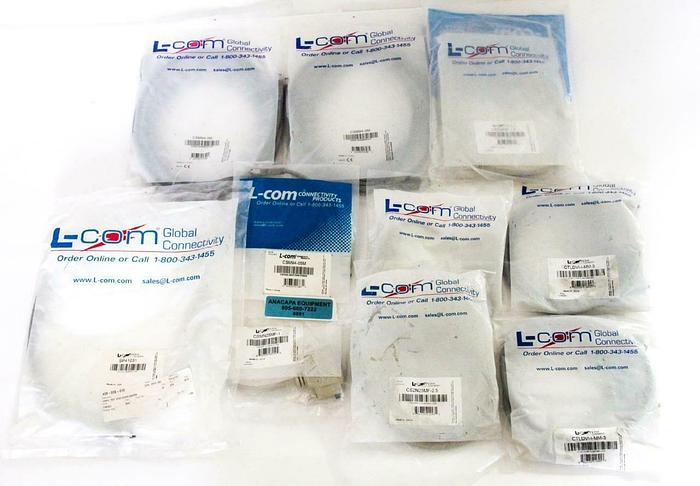 L-Com CTLDVI-I-MM-3, CS2N25MF-2.5, CSM94-5M, Cables Mixed Lot of 10 New (8891)W